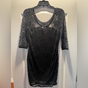 Elegant lace little black dress